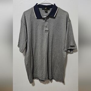 Vtg Lyle &  Scott Polo Shirt Mens XL Short Sleeve Shirt Golf USA White Navy B4